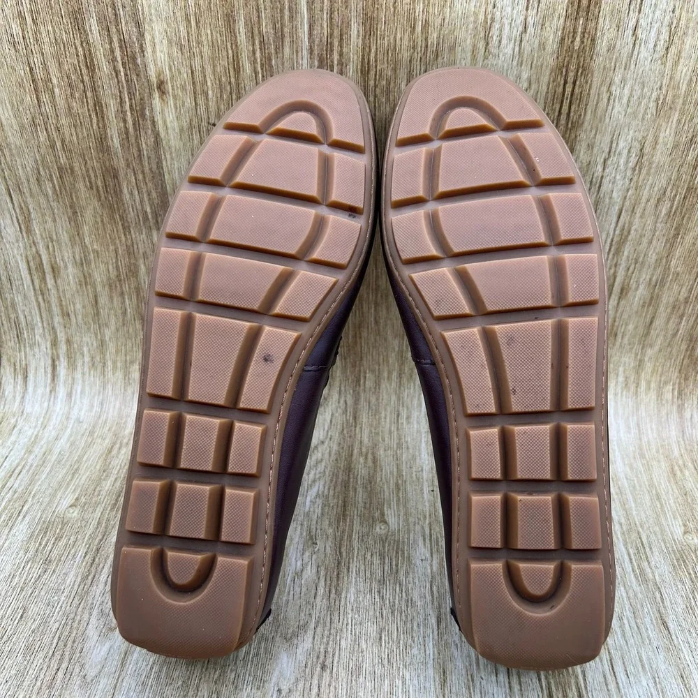 Coach Mott Driver Loafers Men's Size 9D Mahogany Brown Signature Canvas FG2983